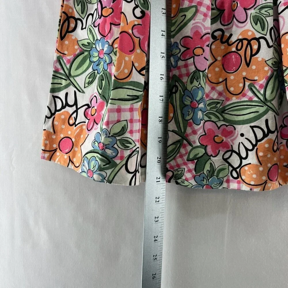 Tiny Tots Original Vintage Dress Girls Size 2T Gingham Floral Puff Sleeves Green - Picture 8 of 8